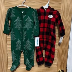 Carter's Green Tree and Red Plaid